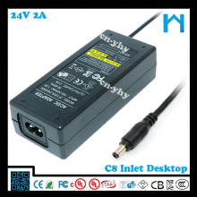 24v 2a power supply 48w with C8 AC inlet